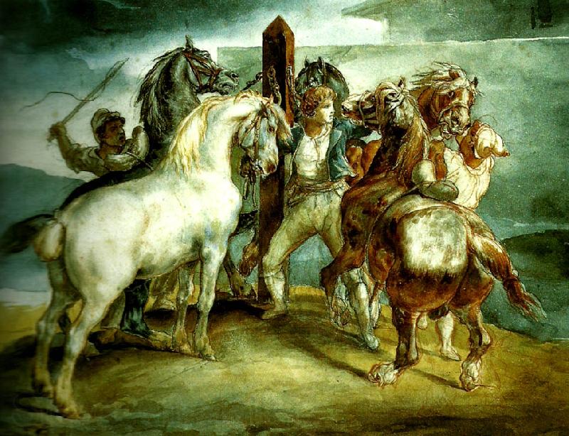 Theodore   Gericault le marche Spain oil painting art